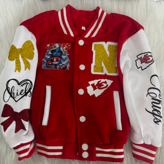 KC YOUTH UNISEX - VARSITY JACKETS - COTTON SLEEVES