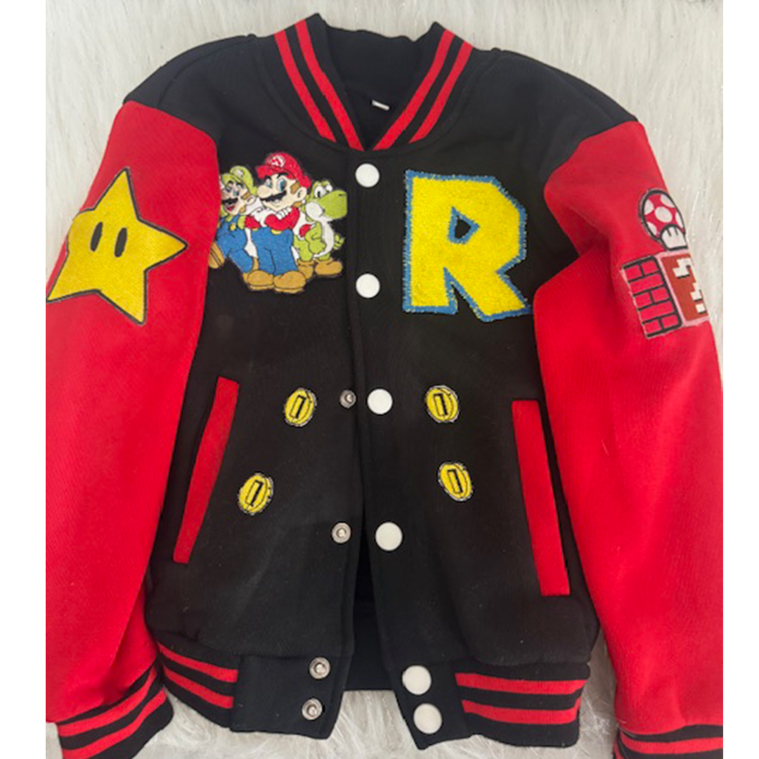 YOUTH UNISEX - VARSITY JACKETS - COTTON SLEEVES