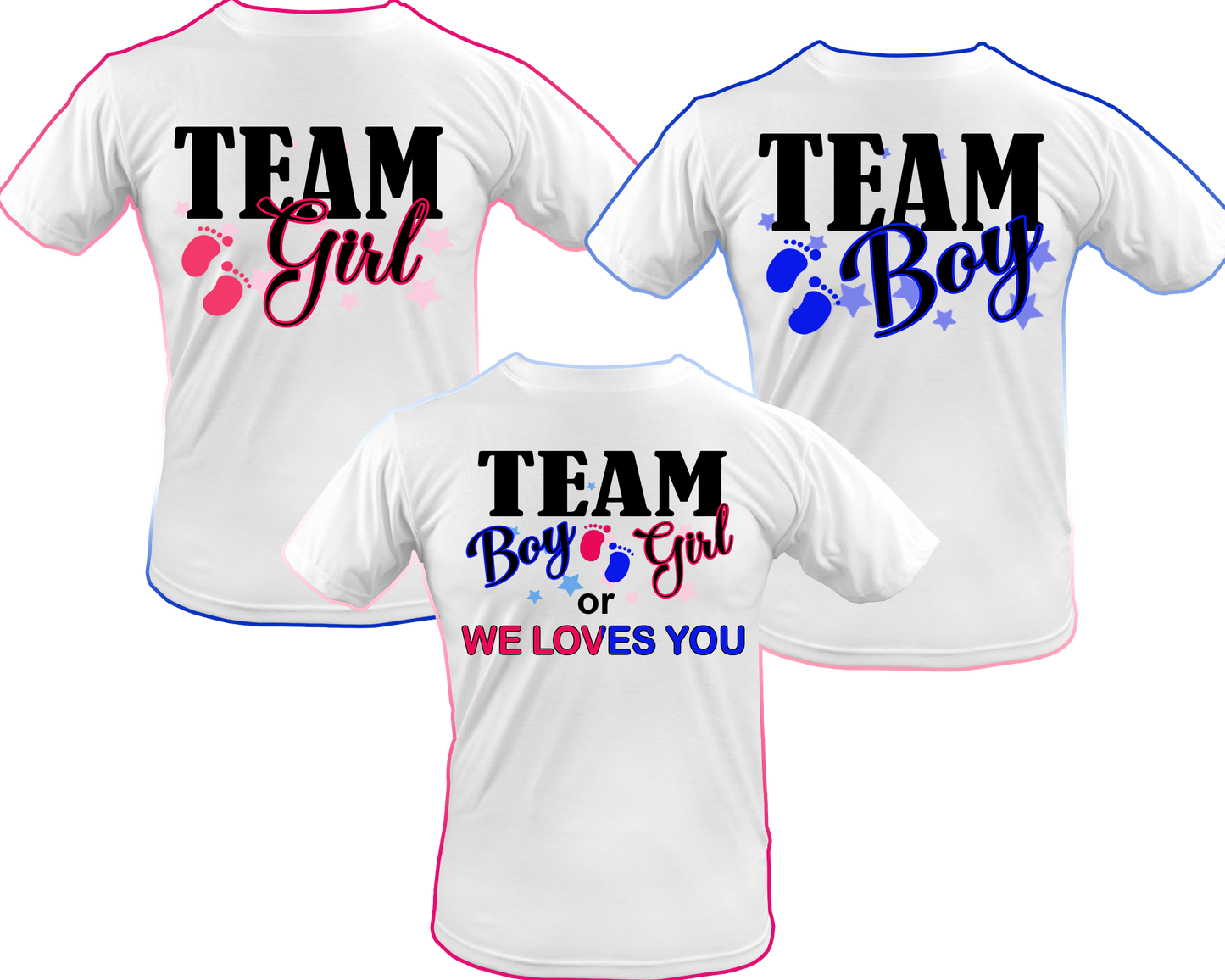 BABY SHOWER / REVEAL SHIRTS - Image shown (All Over Shirt)