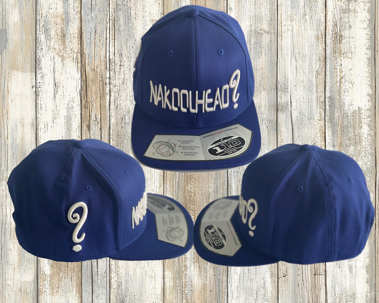 SNAP BACK HAT - "WHITE LETTERS ON BLUE"