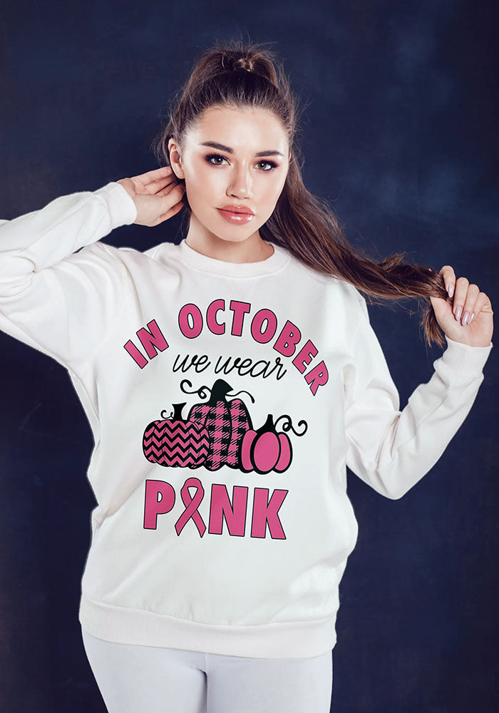 IN OCTOBER WE WEAR PINK-PUMPKIN