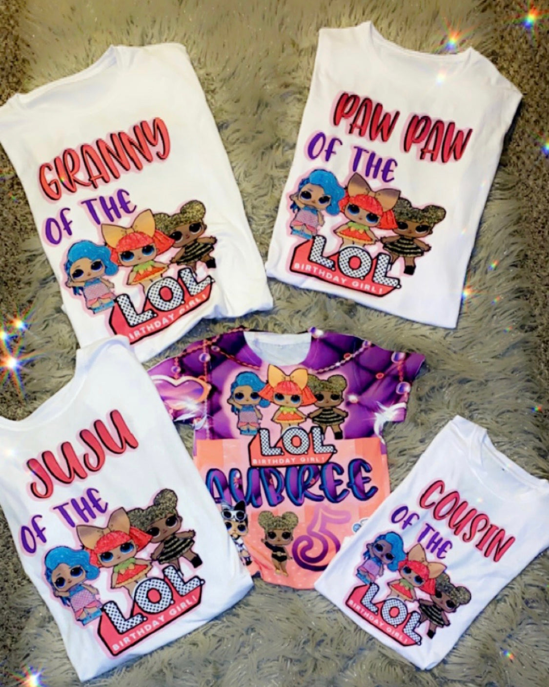 CUSTOM BIRTHDAY / SHOWERS SHIRTS