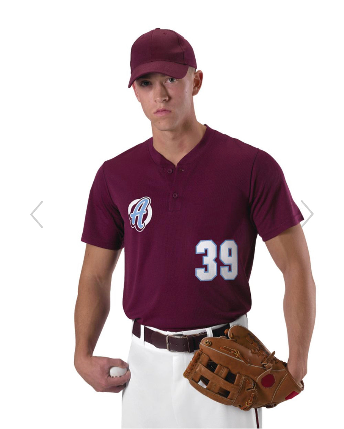 BASEBALL TWO BUTTON HENLEY JERSEY