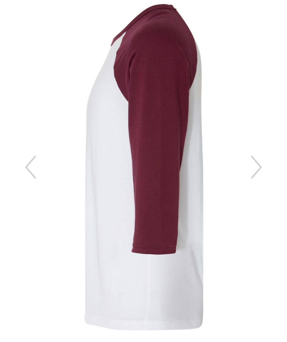 UNISEX THREE-QUARTER SLEEVE BASEBALL TEE
