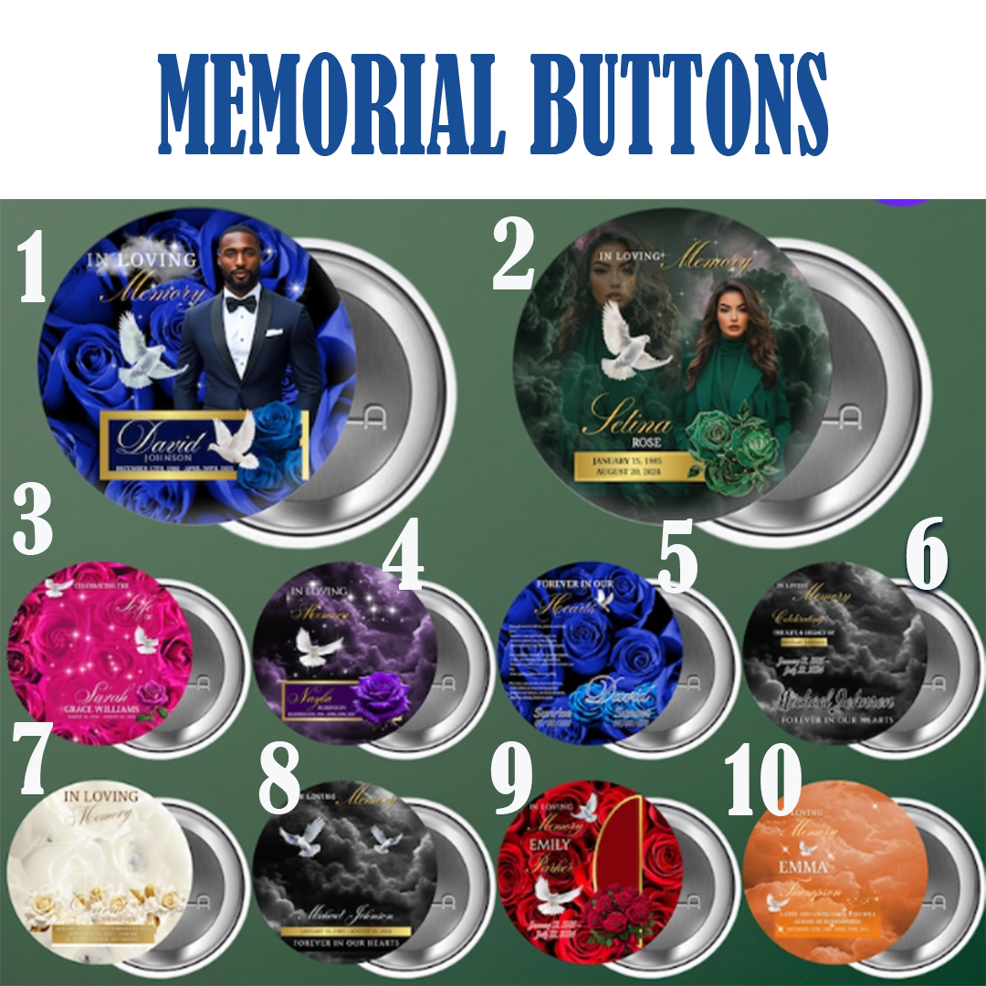 MEMORIAL BUTTONS