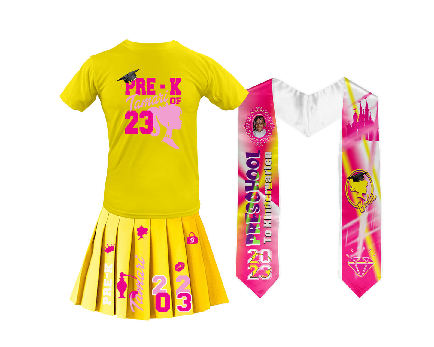 ADULT PLEATED SKIRT AND SHIRT COMBO