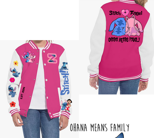 YOUTH UNISEX - VARSITY JACKETS - COTTON SLEEVES