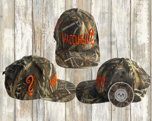 SNAP BACK HAT - "WILDERNESS WITH ORANGE LETTERS"